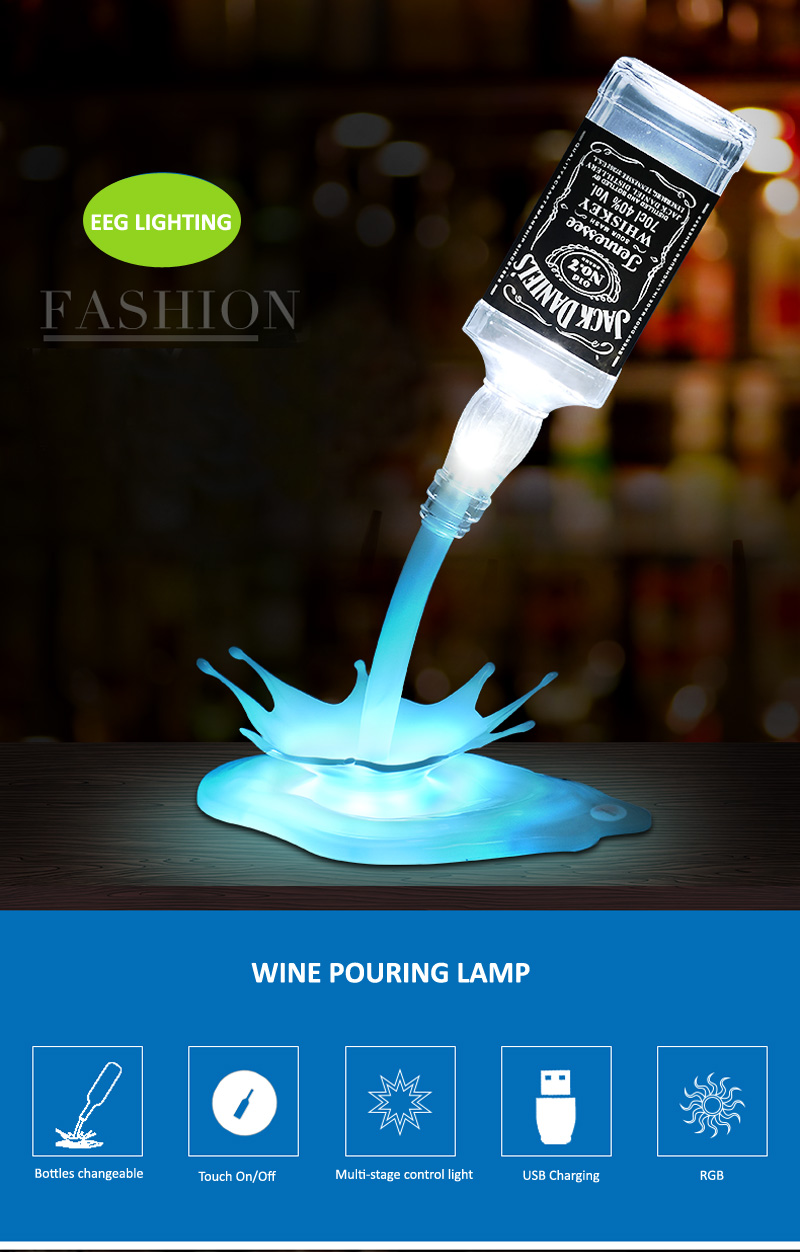 2019 Rechargeable Touch Desk wine pouring lamp for Bar Cafes Restaurant