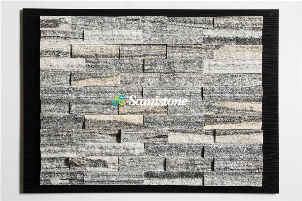 Samistone Cheap Stone Veneer Outdoor Nero Santiago Gray Stone Wall Tile