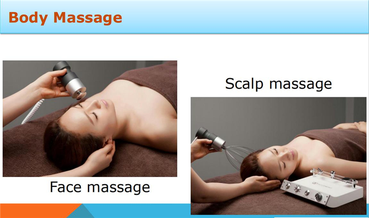 E0428 Handheld Ultrasonic Comfortable Stainless Steel  Electric Head massage Scalp Massager