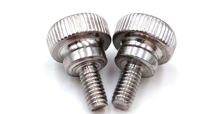 Factory direct sales of carbon steel galvanized GB834 high head knurled hand screws step bolts computer case screws