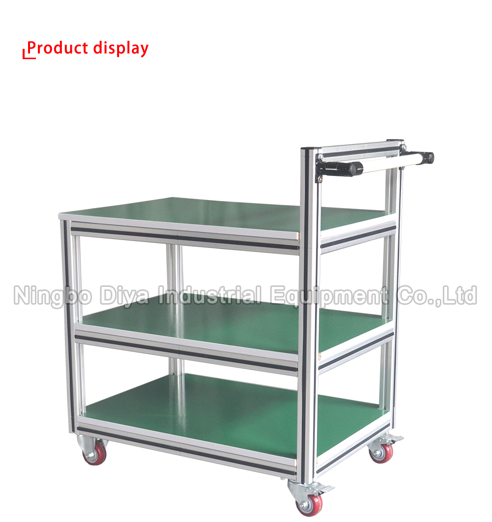 DY-T112   Industrielle Aluminiumlaufkatze drücken Tote Cart 3 Schichten von Hand ein