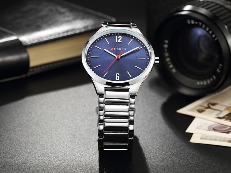 CURREN — montre à Quartz en cuir pour hommes, marque de luxe, en mode, décontractée, Sport, bracelet, horloge, 8280
