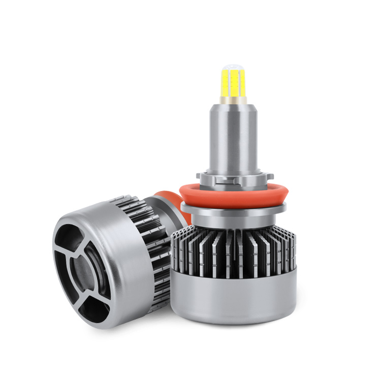 Автомобильные светодиодные лампы высокой яркости 4800lm cob чип светодиодные лампы h7 h11 600k 6 боковые Автомобильные светодиодные фары для всех авто