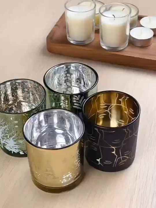 Luxury Glass Candle Jar 220ml 315ml 430ml Fashion Candle Container ...