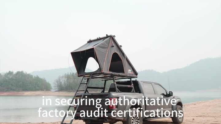 Triangle Aluminum Hardshell Rooftop Tent for Outdoor Car Camping with ...