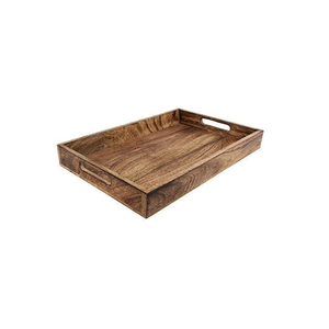 15 GoCraft Handmade Classic Wooden Tray for Serve Ware Kitchen Accessories