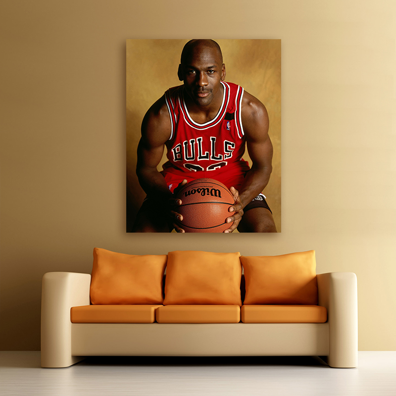 Basketball star Jordan World Cup player Dahua Wang DIY home decor painting restaurant hotel cafe decoration painting