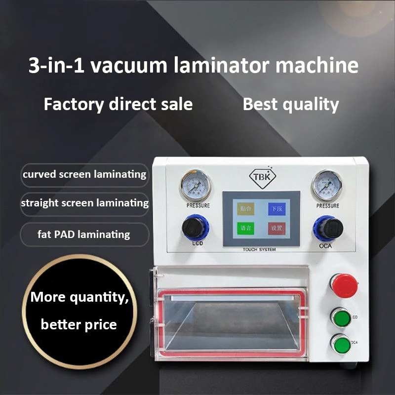 300W laminating size tbk 108P vacuum laminating machine for ipad pro 12.9 inch for samsung note10 note 10plus