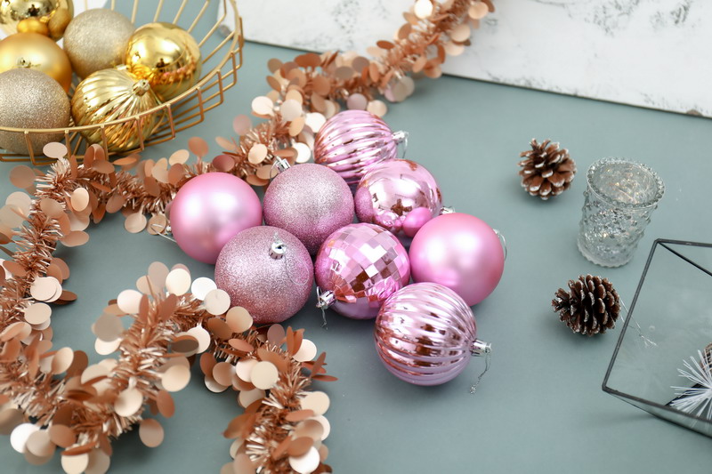 new colour Christmas plastic ball set for Xmas tree decoration Bola de navidad