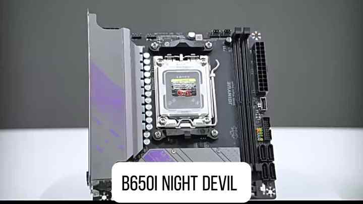 JGINYUE B650I Night Devil AM5 Mini-ITX Motherboard Supports 7500F