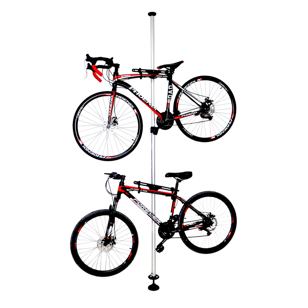 4//5 Bike Bicycle Stand Parking Garage Storage Organizer Cycling Rack Silver US