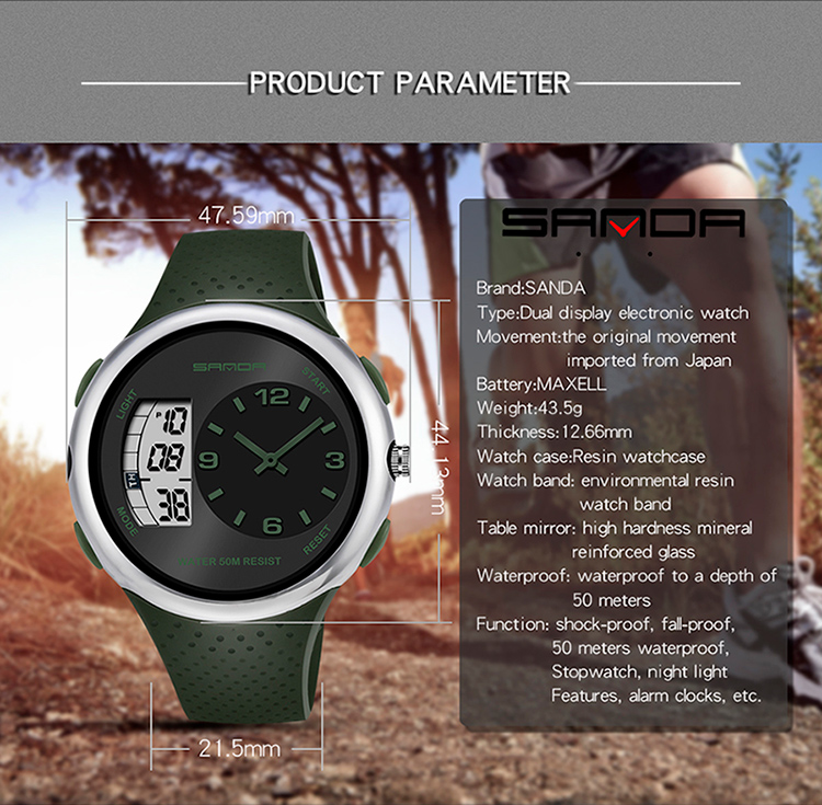 時計 SANDA SANDA 763 Digital Watch - Stylish & Functional Timepiece