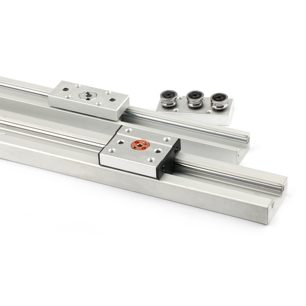 28mm 32mm width Built in double axis linear guide rail tracker roller slide woodworking machinery CNC aluminum profile SGR10 E