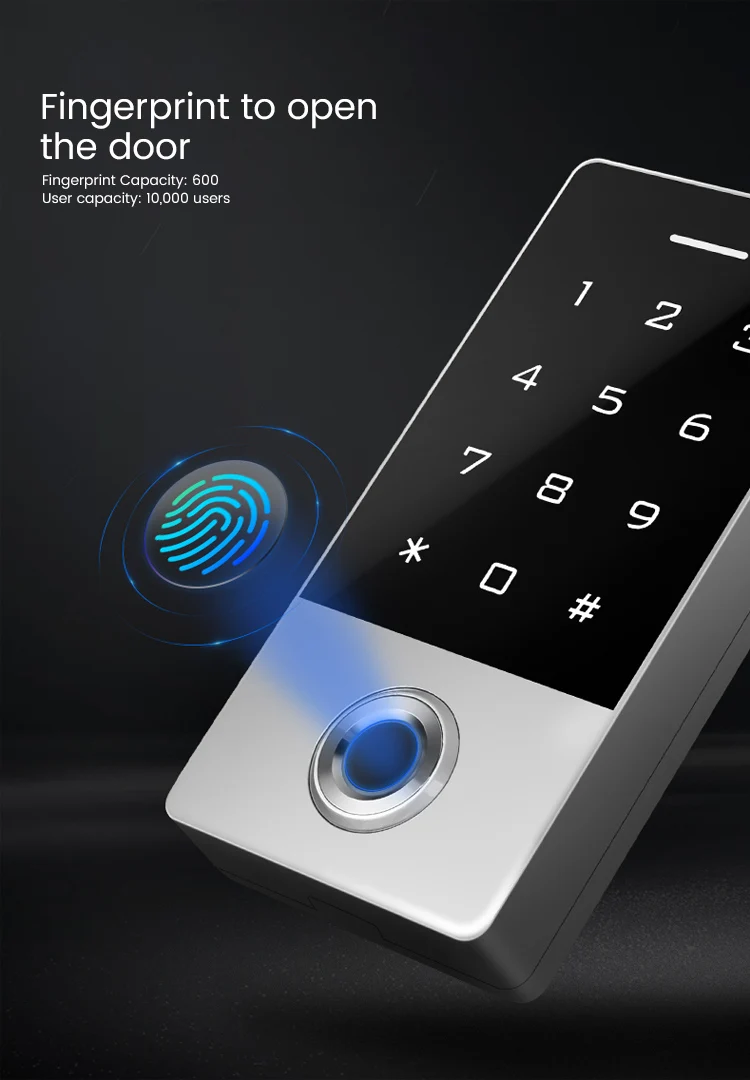Fingerprint Touch-Screen Standalone Access Control MR-FKTS2 IP68 fingerprint door access control system with keypad rfid for office building TF1
