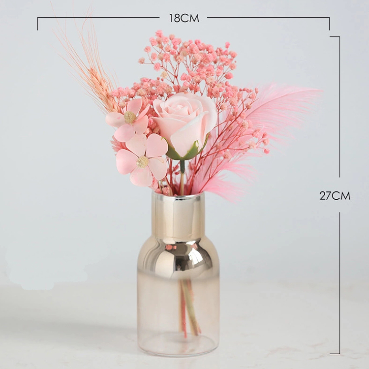 Wholesale western style glass vase bulk For Bedroom Office Balcony Flower Stand For Home Decor