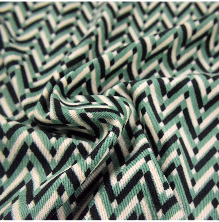 Модная волнистые печатных вельвет ткани