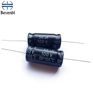 5 x 10uF 100V Aluminium Electrolytic Capacitors 105C 6mm x 12mm Non-Polarised