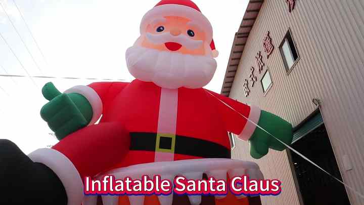 Giant 10m Inflatable Christmas Santa Claus for Outdoor Events