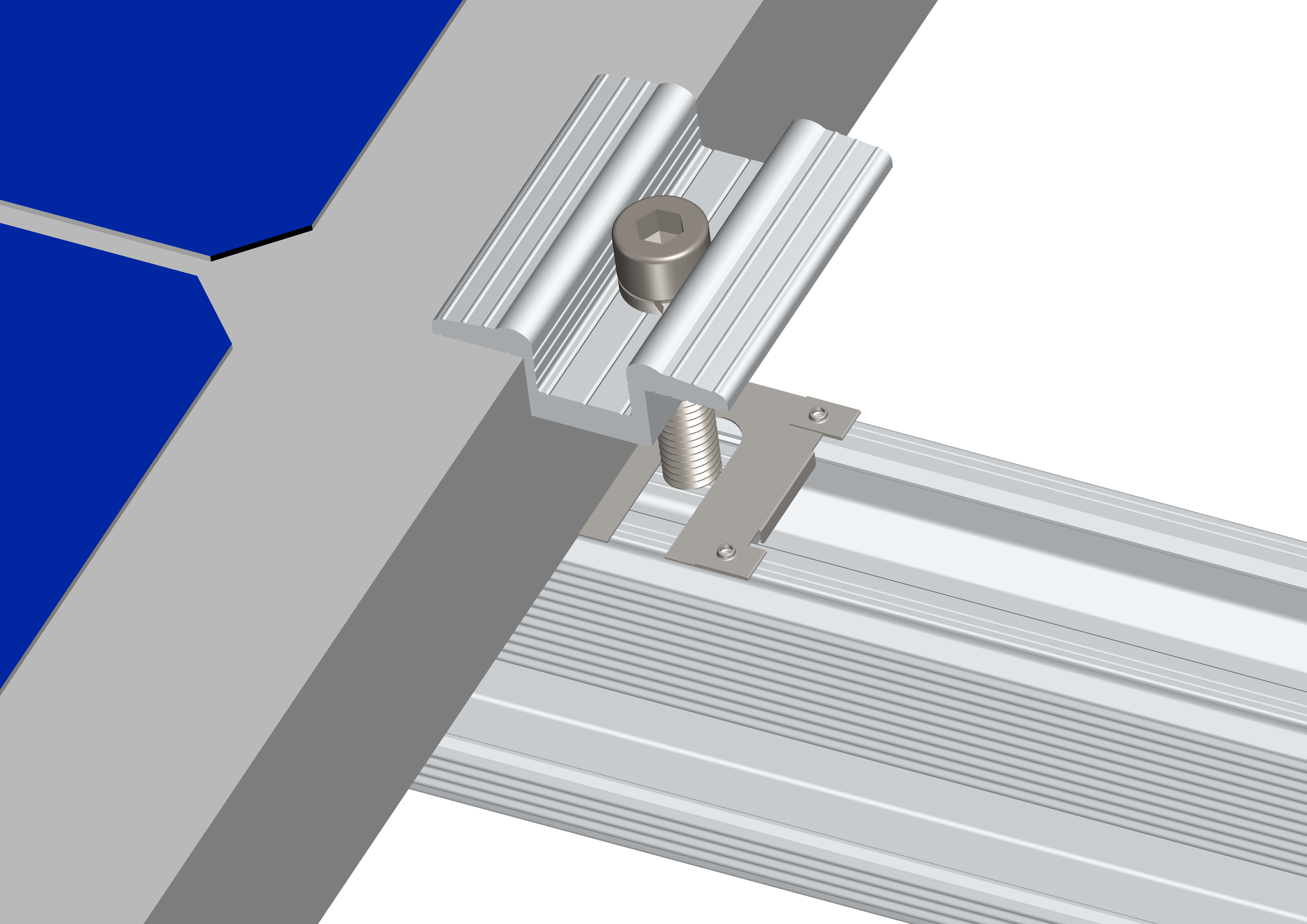 Солнечные Монтажные наборы для крыши и заземления C стальной или алюминиевый профиль комплект заземления