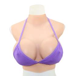 Silicone Upper Body Breast Form Enhancer for Crossdresser Drag Queen Cosplayer Breast Plate Artifical boobs
