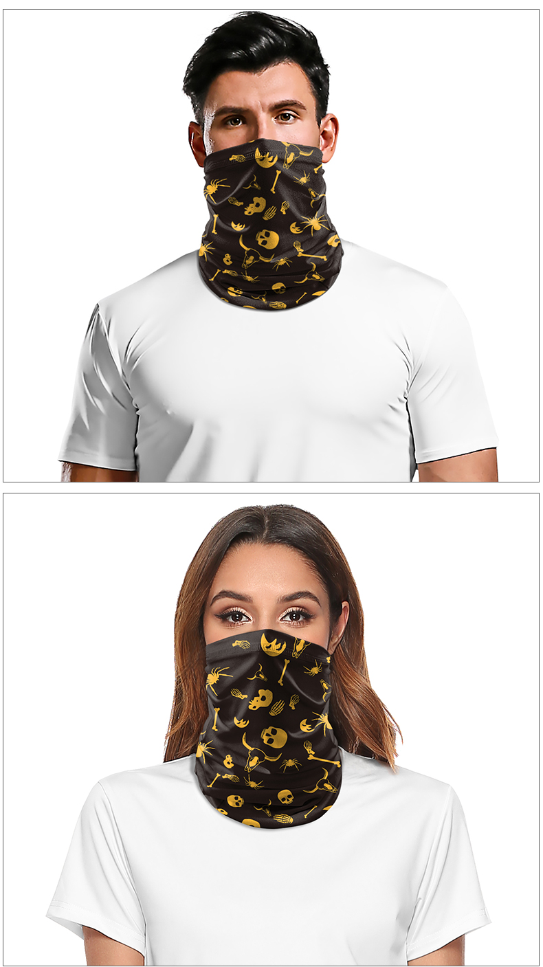 nadanbao 摩托车面罩头巾印花骑行围巾骑自行车脖子头带全脸盾面罩