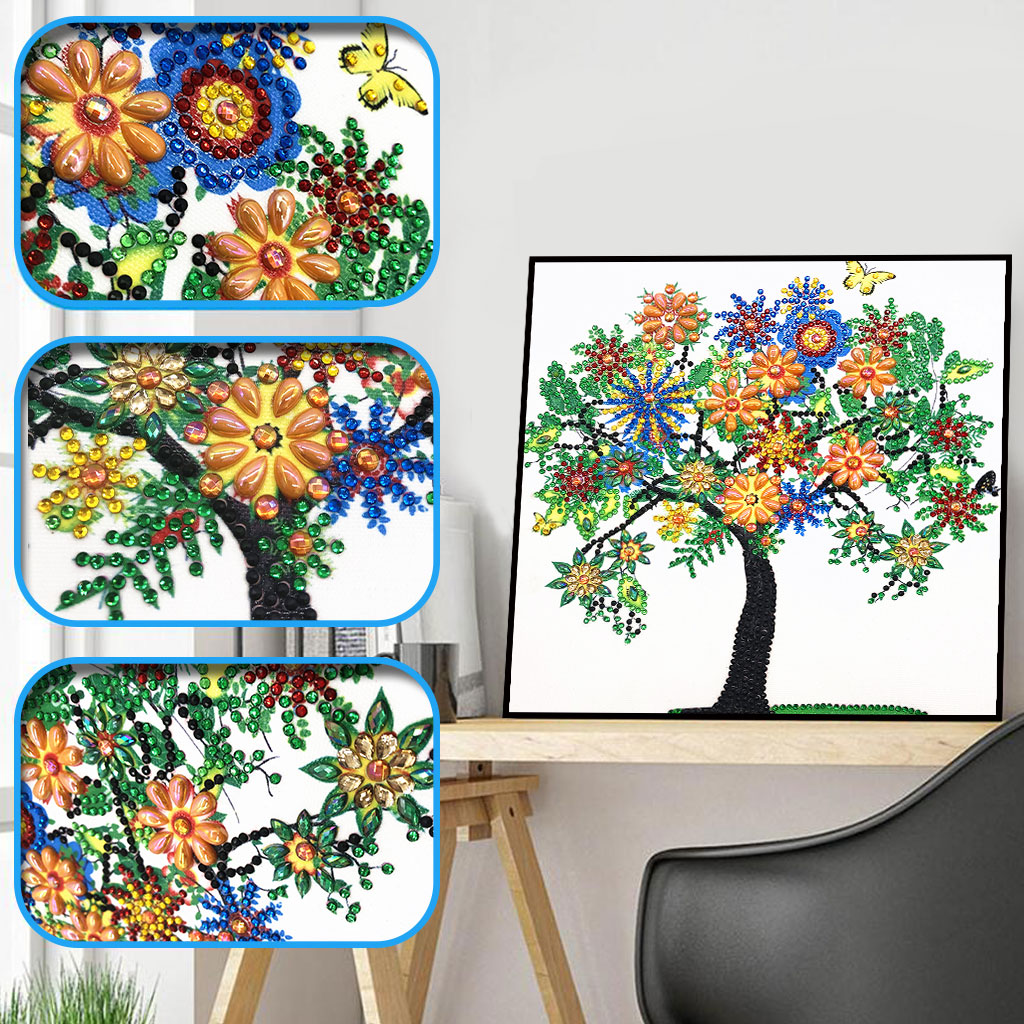 Wholesale diamond painting four seasons tree collection DIY crystal diamond painting 5D special shape diamond painting