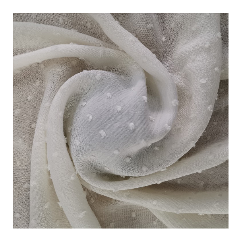 Прочный по конкурентной цене 100% вискоза швейцарские точки вискоза crinkle ткань для женского платья блузки
