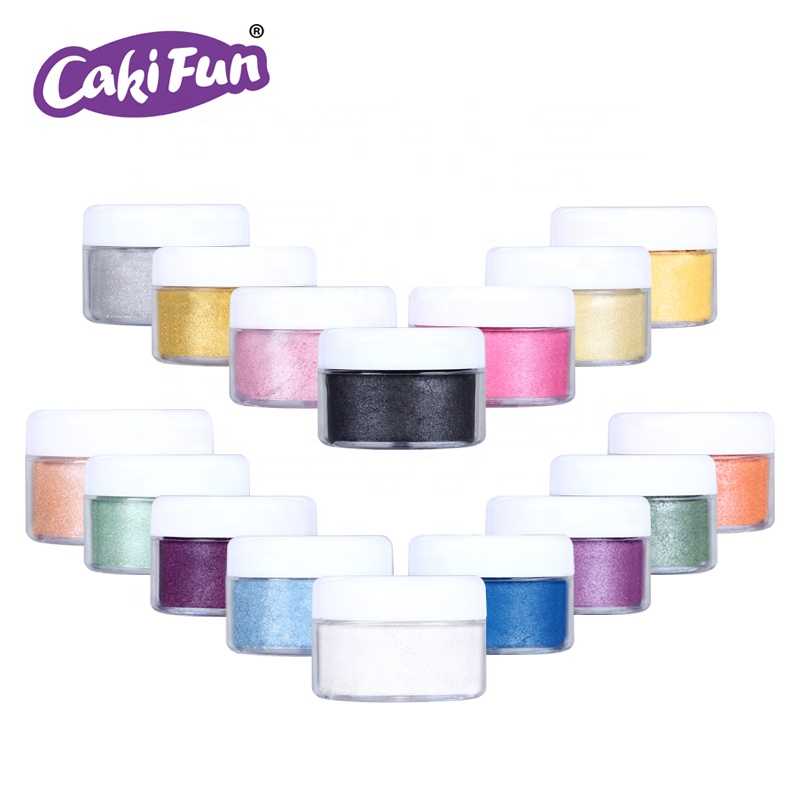 Cakifun 16 видов цветов съедобные мерцание пыли для макарон печенье шоколад посыпка для украшения торта