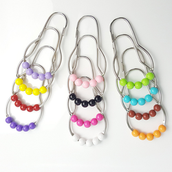 Manufacturers wholesale five-bead shower curtain hook curtain hanging buckle 12-piece hoist hook