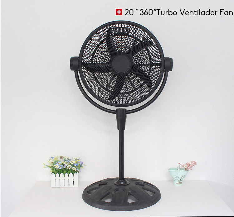 Multi-Angle 360 Degree Rotation Industrial Plastic Floor Fan 20 Inch Turbo Fan