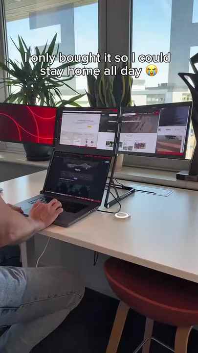Triple Portable Monitor for Laptop - TriCreate 15.6