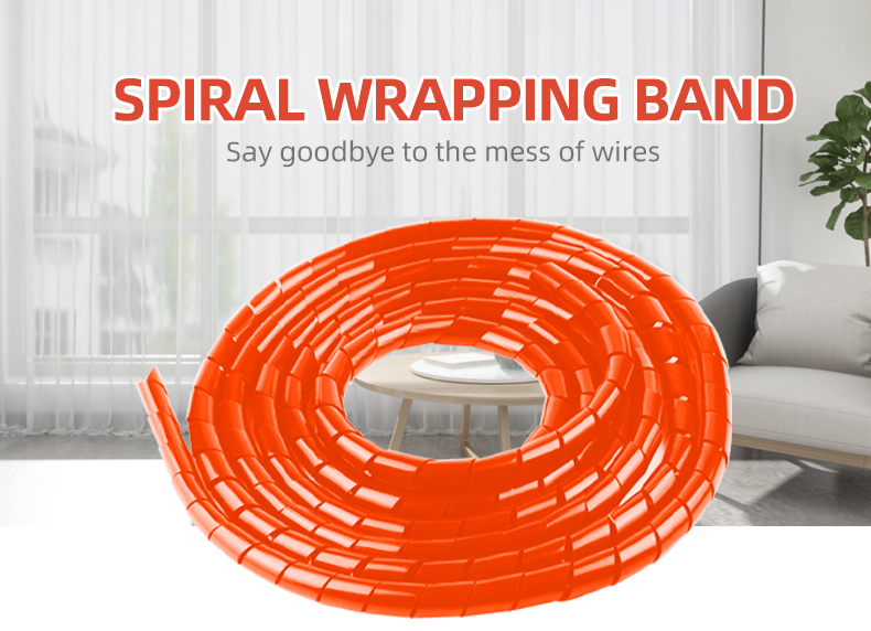 Custom Color Plastic Spiral Protective Sleeve for Electric Cable Wire wholesale transparent black cable wire plastic spiral
