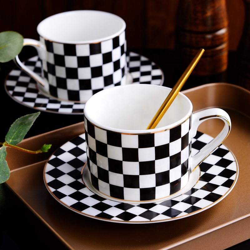 一件代发骨质瓷咖啡杯子碟子定制logo陶瓷茶杯和菜 - buy bone china