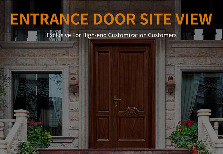 modern teak Wooden front double door design house main entrance door