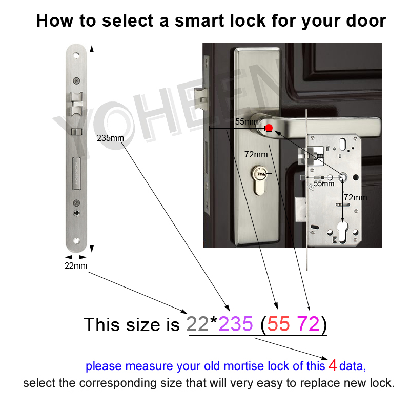 Electric Intelligent Aluminum Sliding Glass Door Hook Lock with Digital Biometric Fingerprint Handles