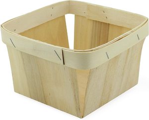 Catálogo de fabricantes de Bayas De Madera Cestas de alta Cestas de bayas de madera de 1 cuarto (8 unidades); cajas de