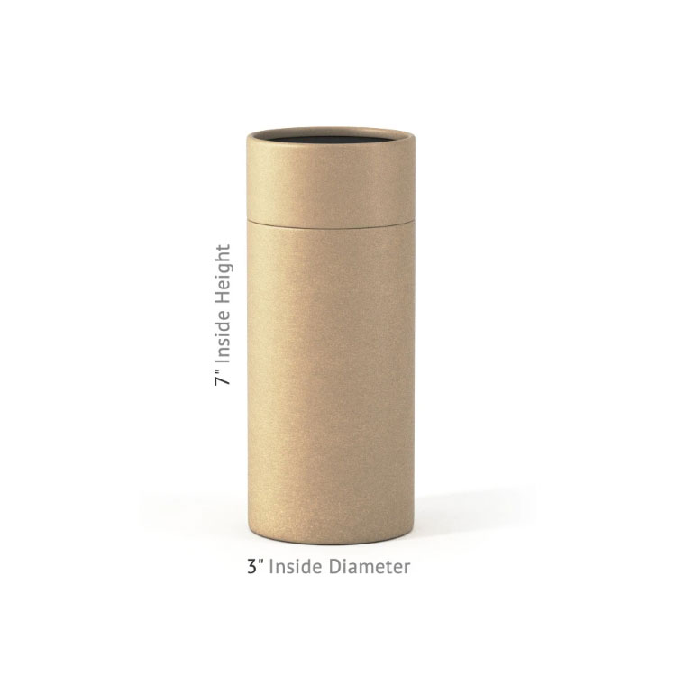 Eco friendly recycled biodegradable custom luxury black paper tube packaging