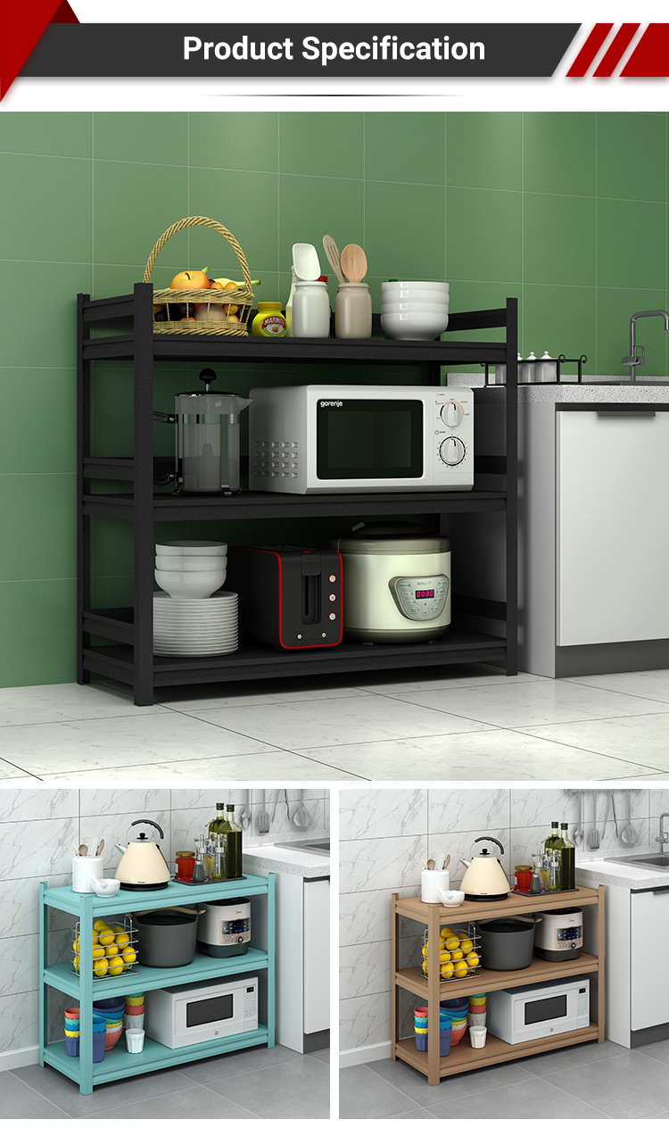 Hot sales Multi-Functional Home Organization Kitchen steel Storage shelf Rack 3 layer Light Duty Metal Storage Shelf or Rack