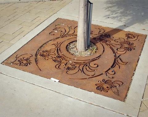 corten steel tree grates&grating, corten steel tree grates&