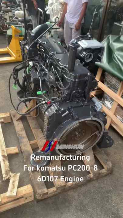Remanufactured Komatsu 6D107 Engine for PC200-8 Excavators
