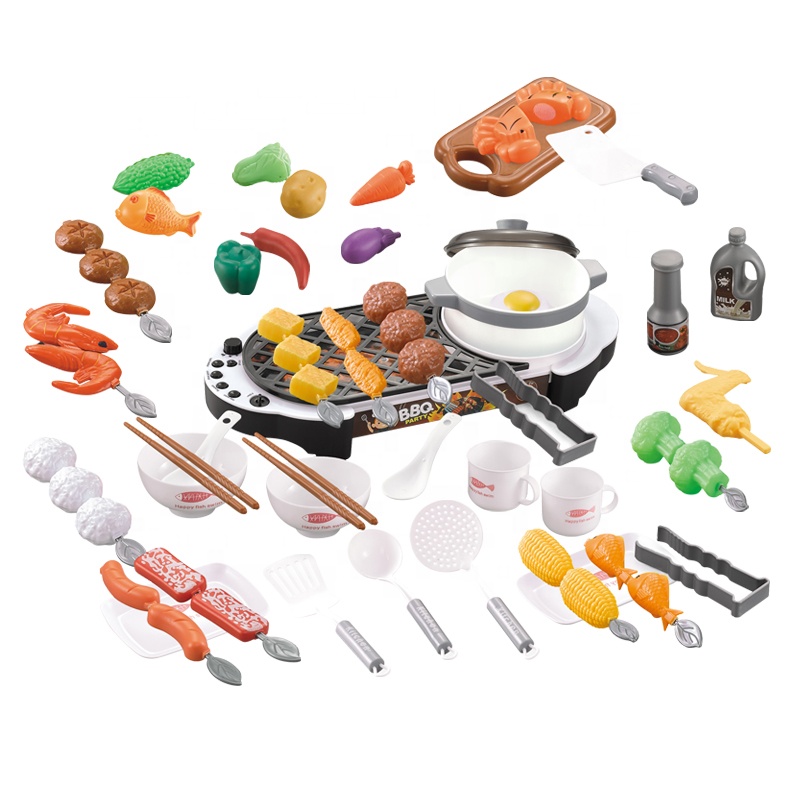 Детская игрушка Cocina De Juguete, ролевая игра, современный кухонный набор, столовая посуда для барбекю, игрушки для кухни