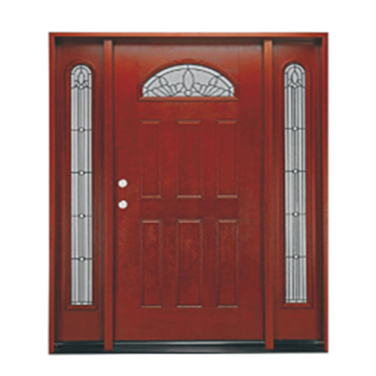 Özel kompozit kalite katı ahşap giriş fransız fiberglas dış kapılar