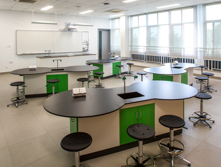 Octagonal Laboratory Work Benches Laboratory Working Table For School Student