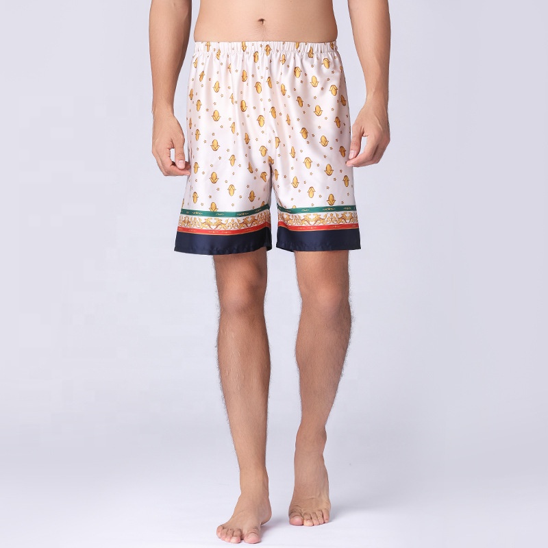 Yayu Mens Loose Sleep Shorts Satin Lounge Shorts Underwear