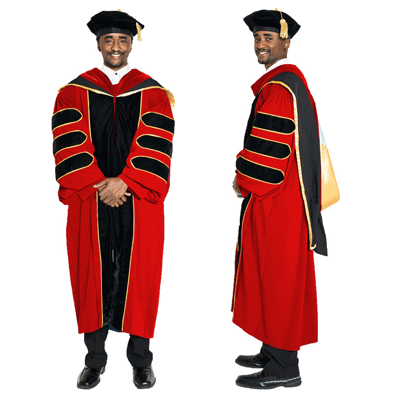 Custom Adult Bachelor's Master's University Doctor's Graduation Dress  American Tutors' Wear for School Use