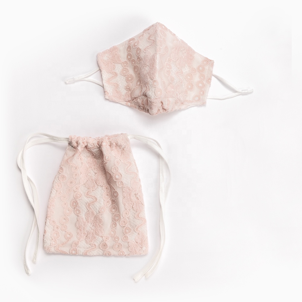 2021 Высококачественная кружевная ткань с сумками розового цвета