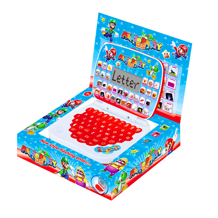 Детский обучающий ноутбук с ЖК-экраном, английский Детский обучающий ноутбук, дешево