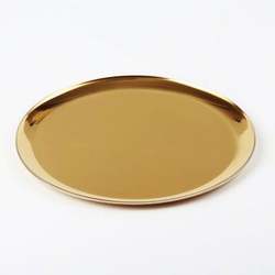 Dinner Plates Serving Tray Stainless Steel Tray Golden Plate Cosmetics Jewelry Organizer Towel Tray