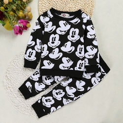 Best selling Fashion Cotton Sport Baby Boys Girls Children Sweater Trousers two pieces Suit Clothing Set For Spring