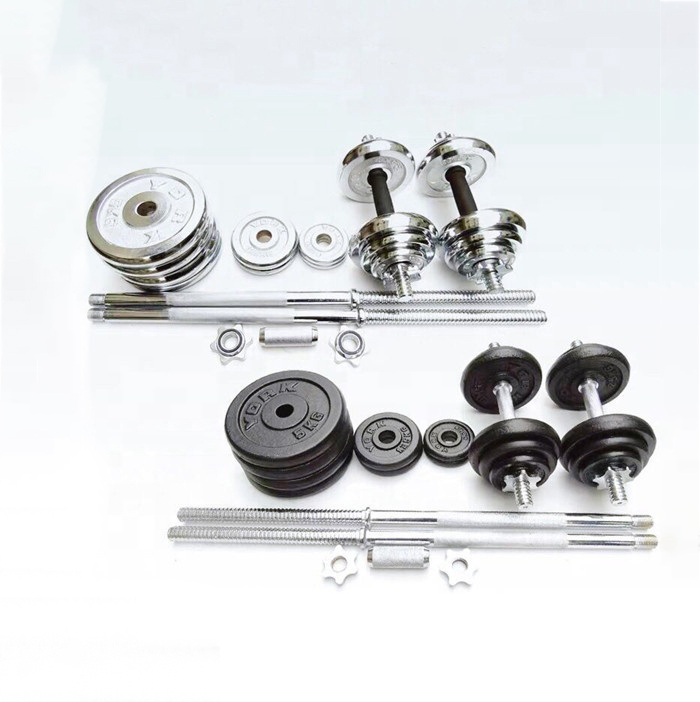 China factory supplied top quality weight iron dumbbell set rubber